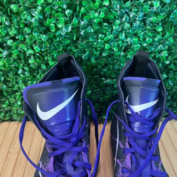 Nike Vapor Untouchable 3 Elite Flyknit \'Ravens\' Black Purple Sz 14 AO3006-004
